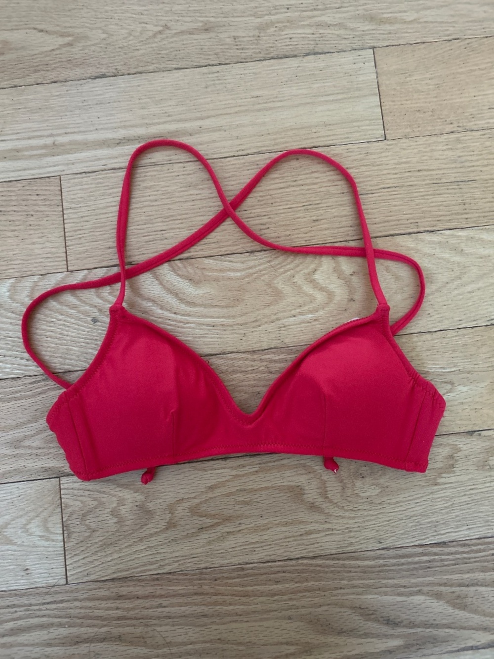 ❤️ poppy red bikini top ❤️ like new!